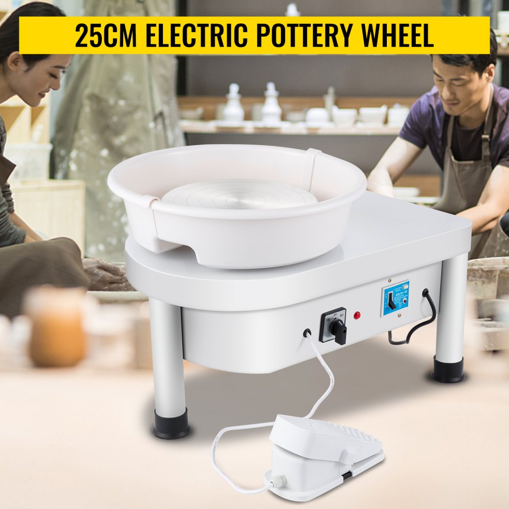 AMITOOLS280w 25cm Electric Pottery Wheel Ceramic Machine Work Clay Art Craft Diy 110v