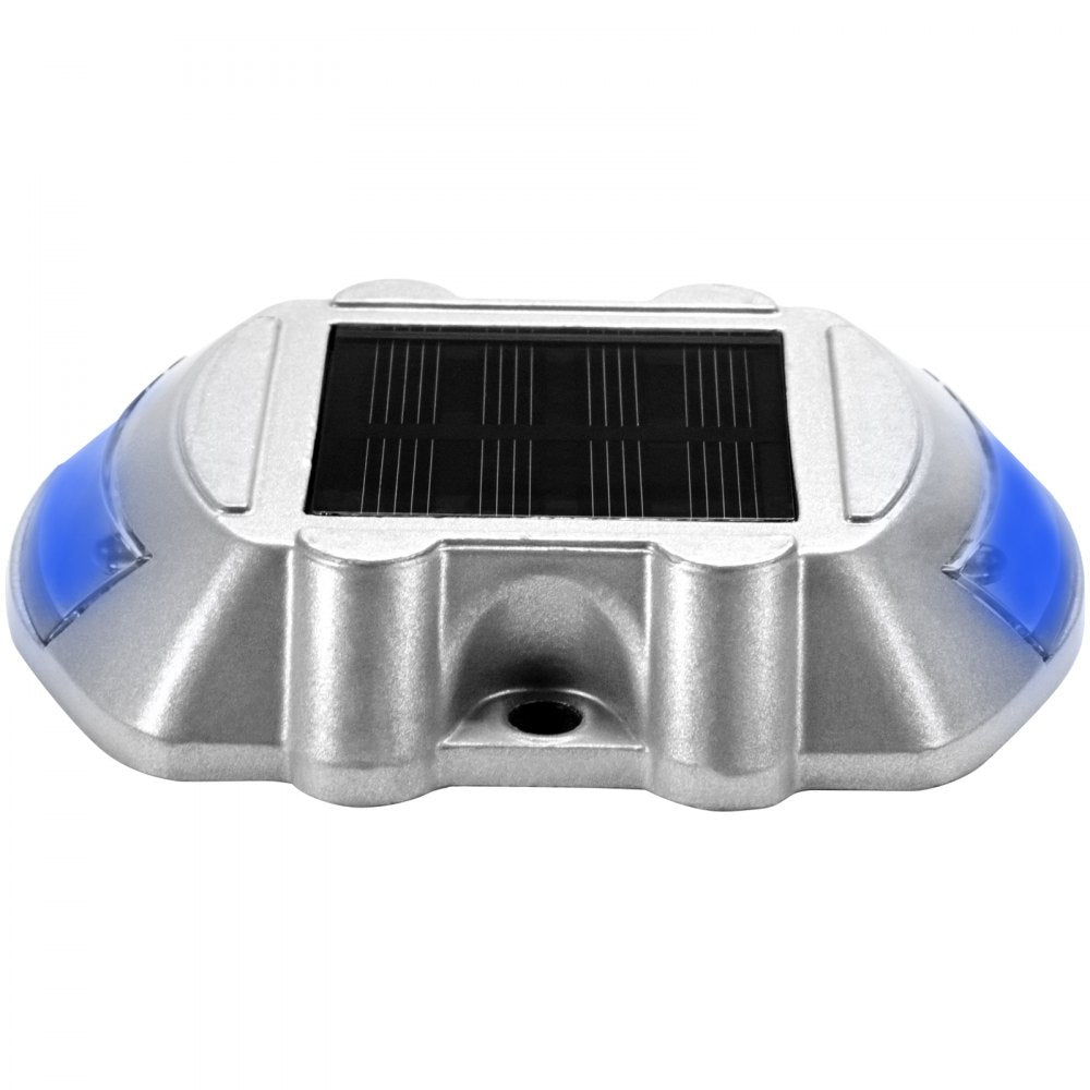 AMITOOLS Driveway Lights 8-Pack Solar Driveway Lights Bright Blue Solar Deck Lights Outdoor Waterproof Wireless Dock Lights 6 LEDs for Deck Dock Driveway Path Warning Garden Walkway Sidewalk Steps