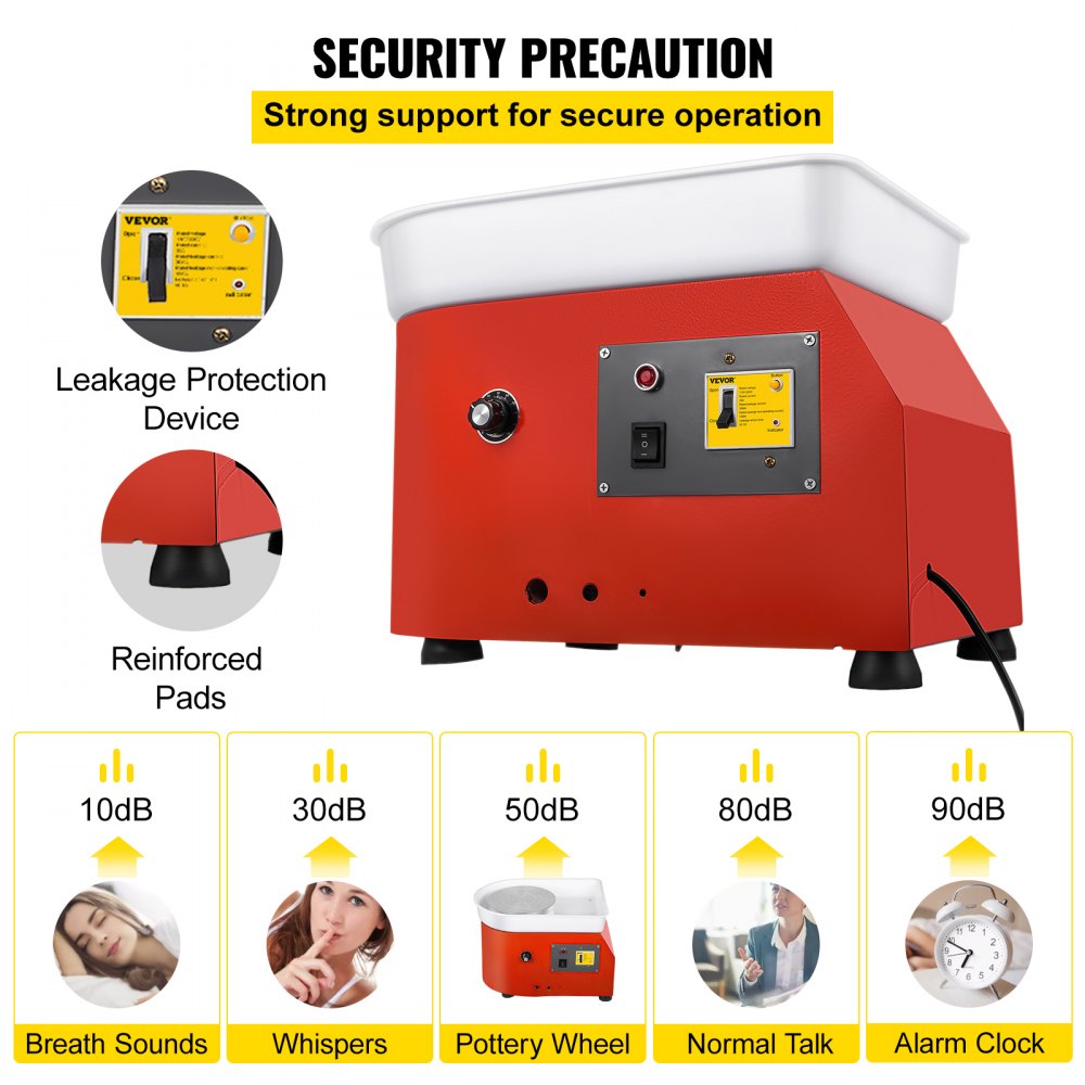AMITOOLS Pottery Wheel 25cm Pottery Forming Machine 350W Electric Pottery Wheel DIY Clay Tool with Tray for Ceramic Work Ceramics Clay (25cm)
