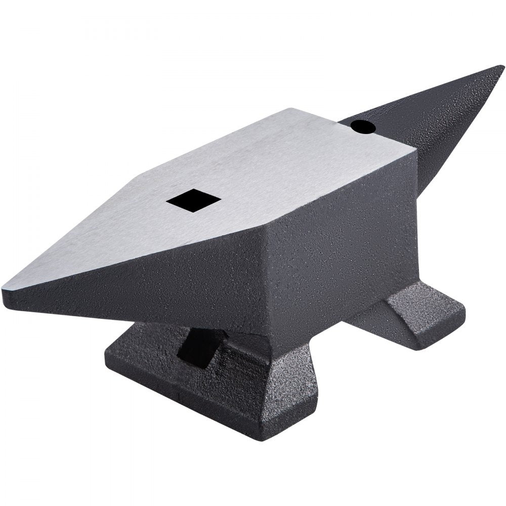 AMITOOLS Cast Steel Anvil, 22 Lbs(10kg) Single Horn Anvil with Large Countertop and Stable Base, High Hardness Rugged Round Horn Anvil Blacksmith, for Bending, Shaping