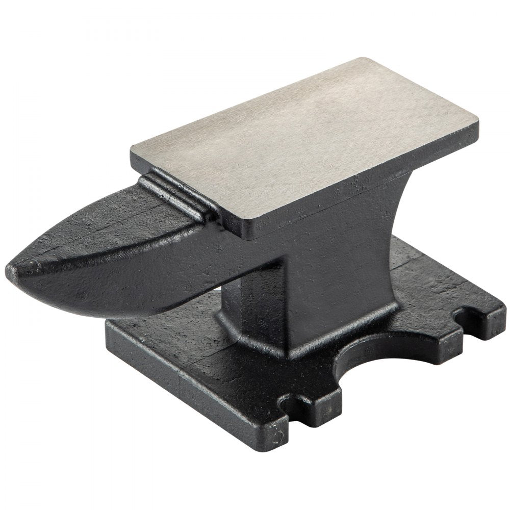 AMITOOLS Cast Iron Anvil, 25 Lbs(11kg) Single Horn Anvil with 6.8 x 3.5 inch Countertop and Stable Base, High Hardness Rugged Round Horn Anvil Blacksmith, for Bending, Shaping