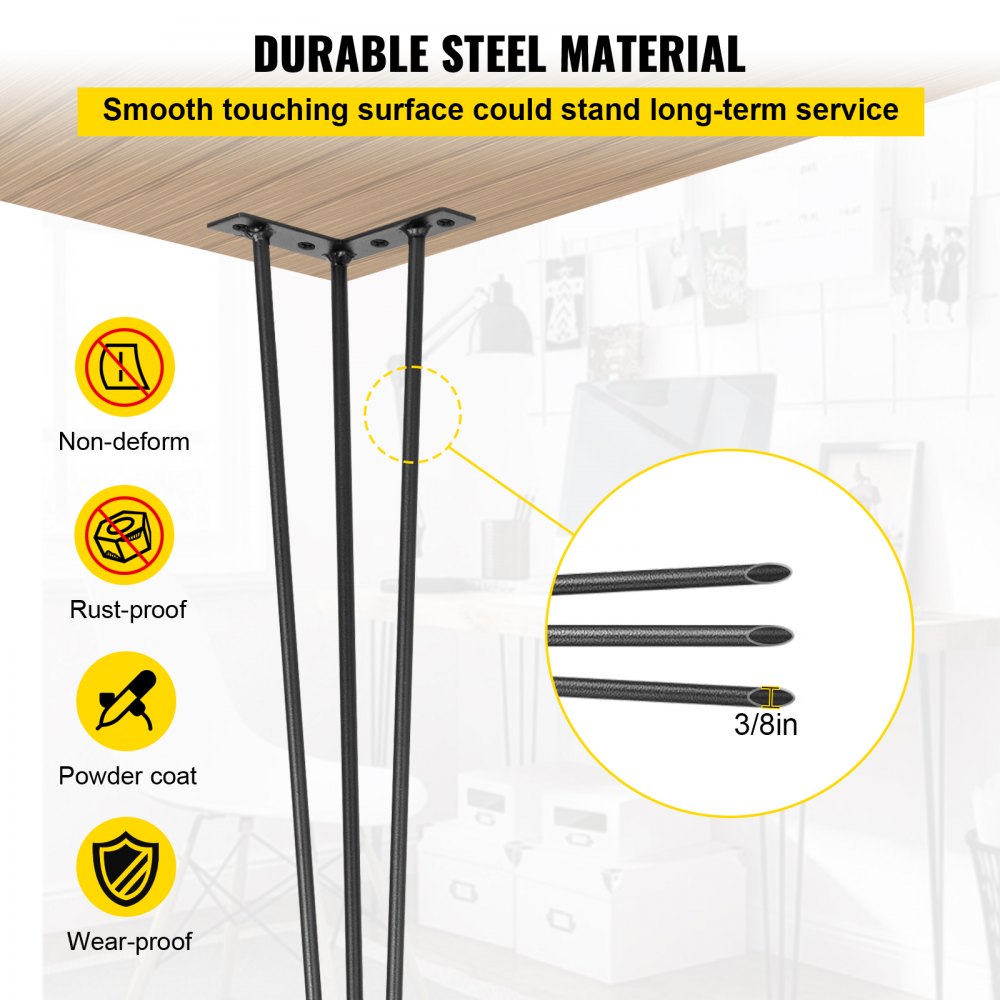 AMITOOLS Hairpin Table Legs 16