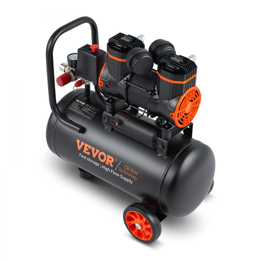 AMITOOLS Air Compressor 4.8 Gallon 900W 2.2 CFM@ 90PSI 70 dB Ultra Quiet Oil Free