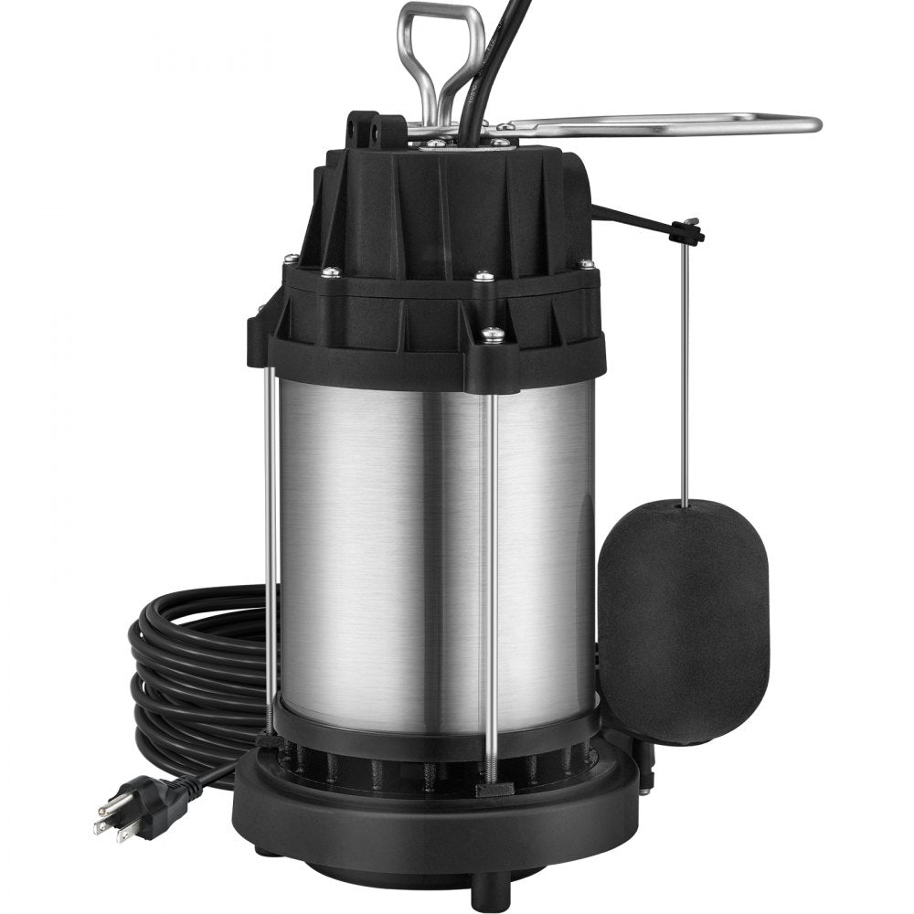 AMITOOLS Submersible Sump Pump Water Pump 1/2 HP 4320GPH Cast Iron Steel Basement