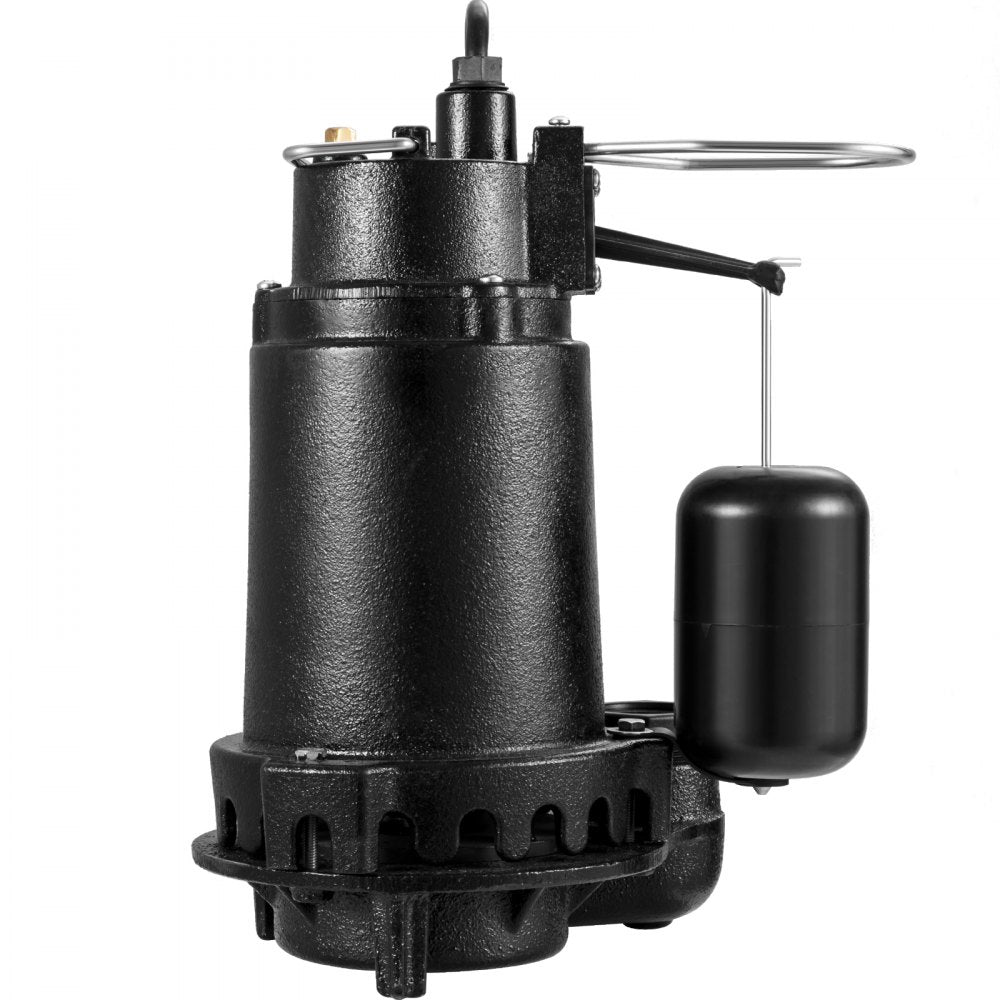 AMITOOLS 1HP Sewage Pump, 5600 GPH Cast Iron Submersible Sump Pump with Automatic Snap-action Float Switch, Heavy-Duty Submersible Sewage, Basement Tested to CSA Standards