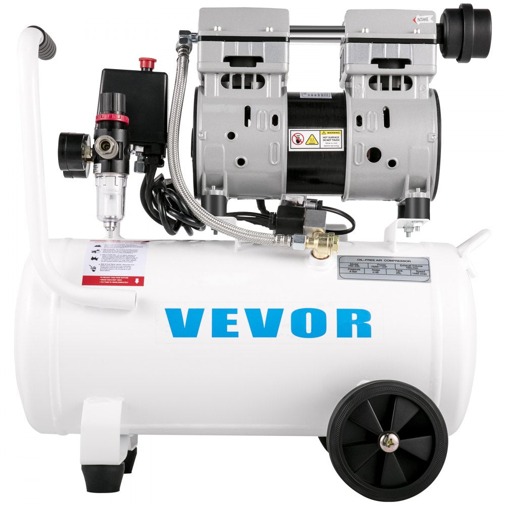 AMITOOLS Air Compressor 6.6 Gallon, Portable Air Compressor 1 HP, Oil Free Air Compressor Steel Tank 750W, Pancake Air Compressor 115 PSI, Ultra Quiet Compressor for Home Repair, Tire Inflation