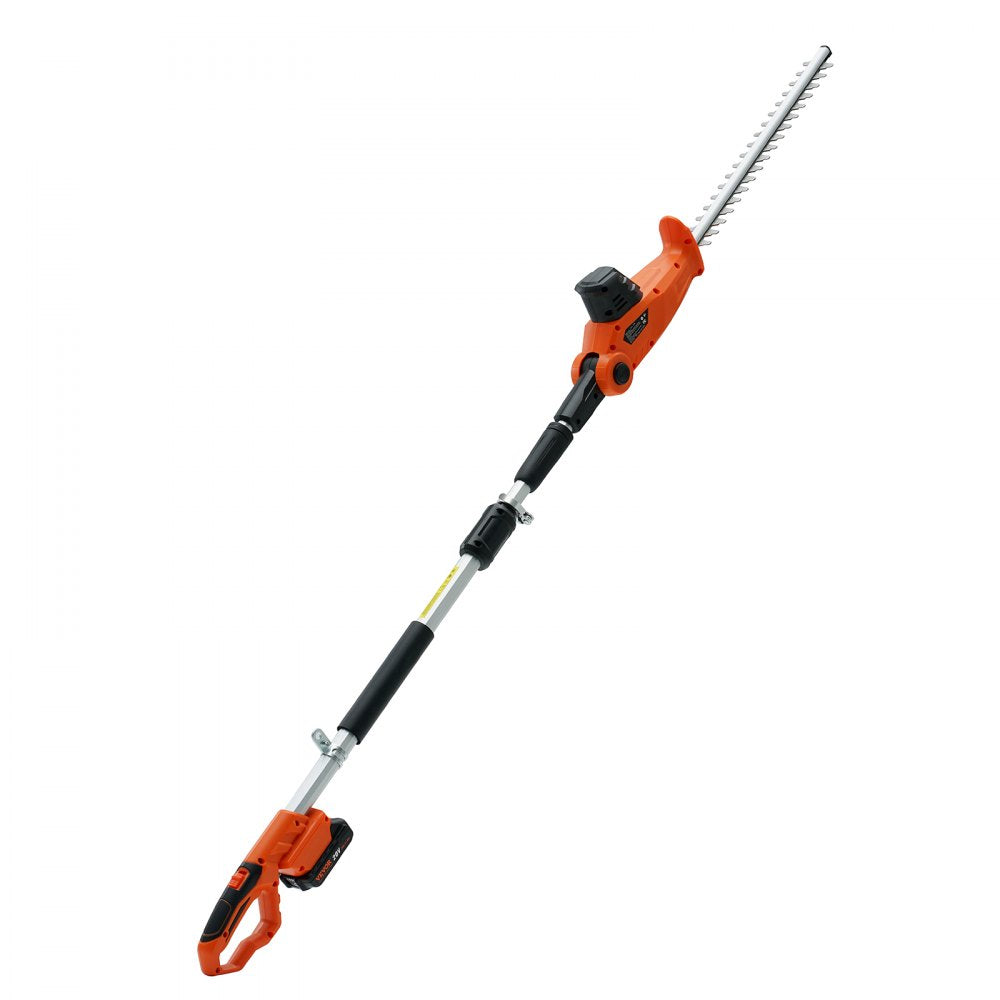 AMITOOLS 20V Cordless Hedge Trimmer, 18 inch Double-edged Steel Blade, Pole Hedge Trimmer Kit 20V Battery, Fast Charger Included, 74