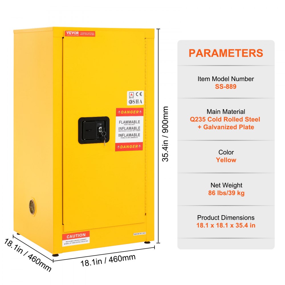 AMITOOLS Flammable Cabinet 18.1