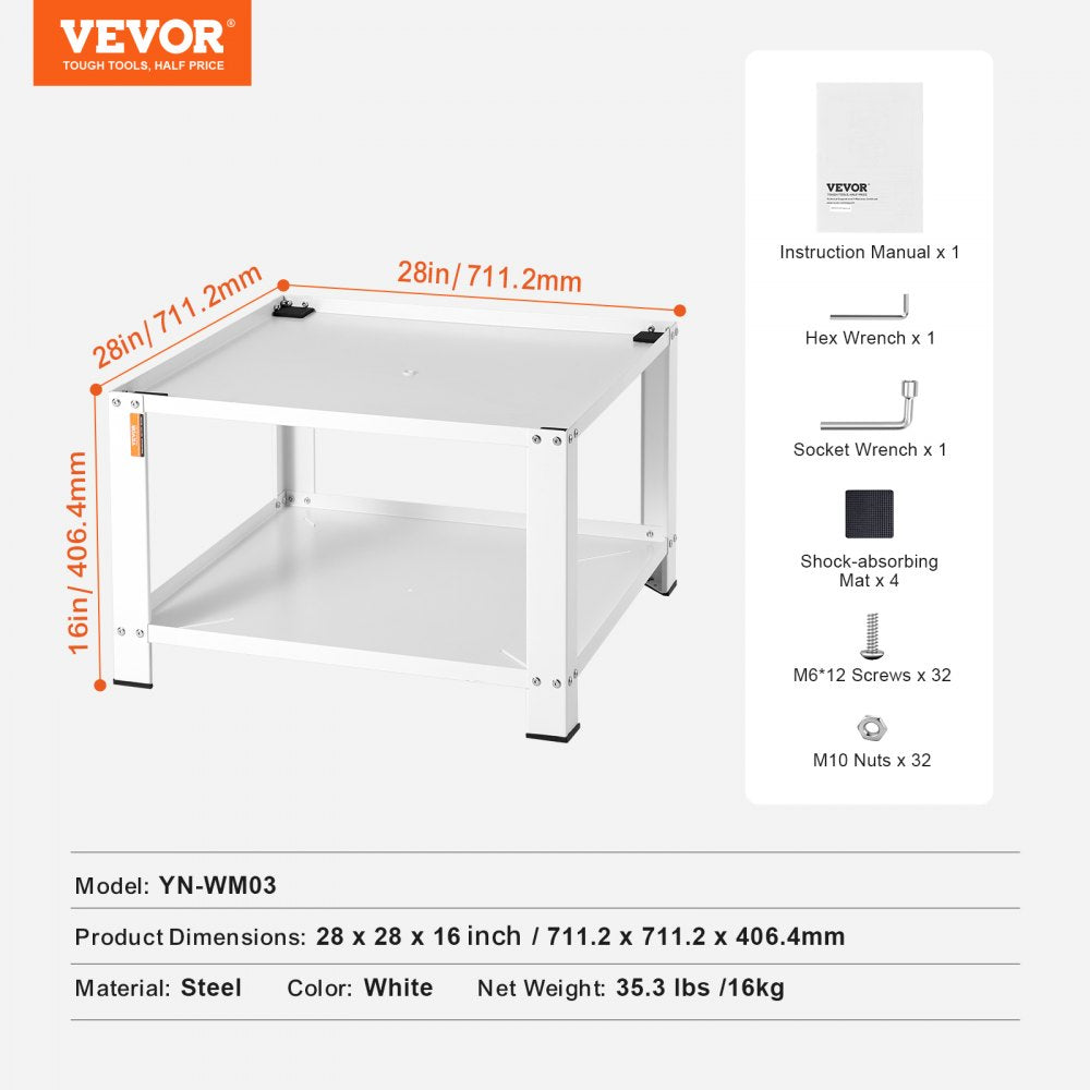 AMITOOLS Laundry Pedestal with Storage Shelf, 28