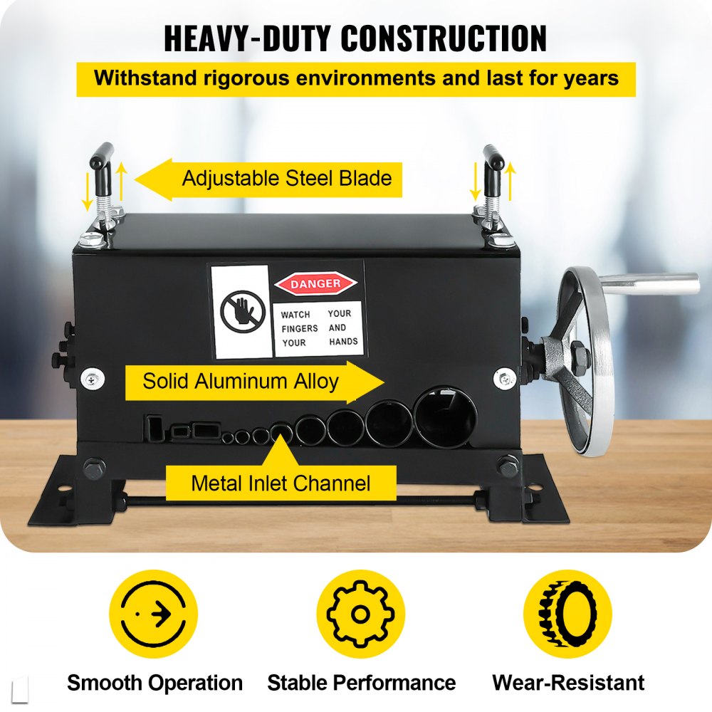 AMITOOLS Cable Wire Stripping Machine Φ1.5mm~Φ20mm Wire Stripping Machine 10 Channels Wire Stripping Machine Tool Manual Hand Cranked Industrial Wire Stripping Recycle (10 Channels)