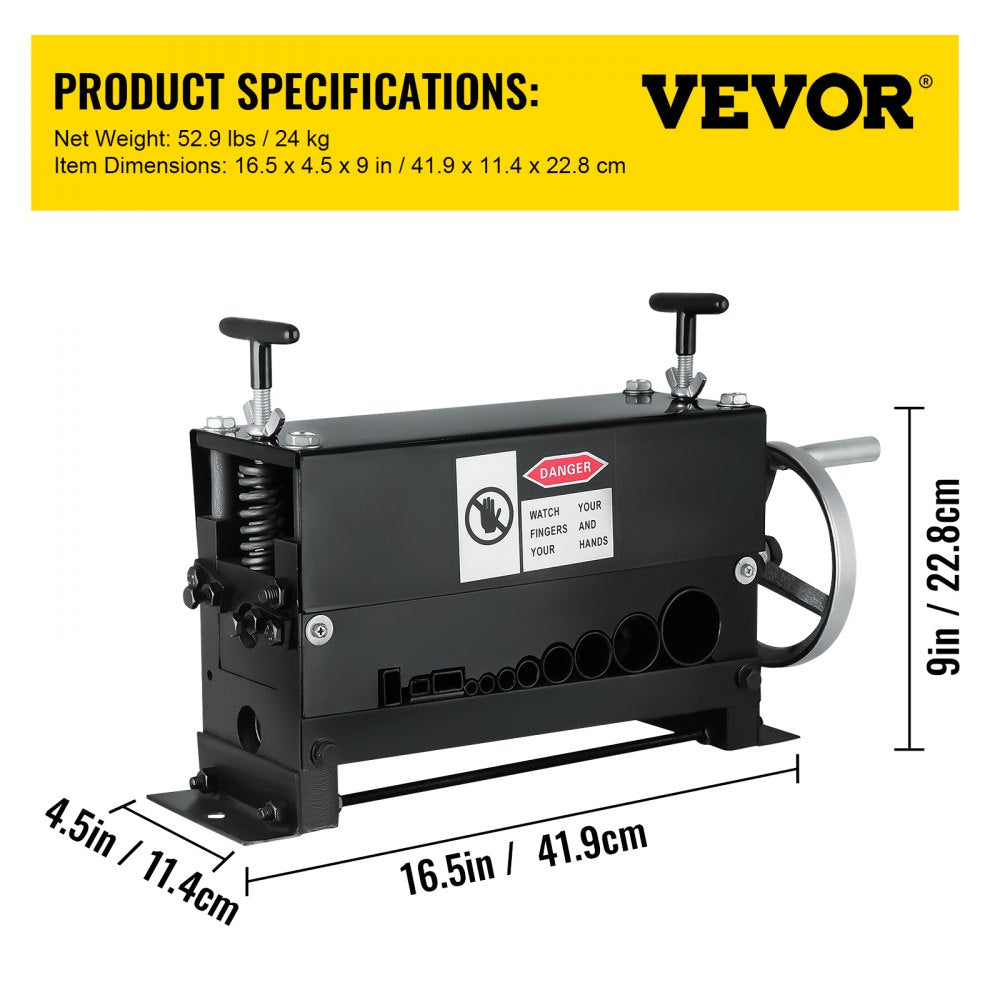 AMITOOLS Cable Wire Stripping Machine Φ1.5mm~Φ20mm Wire Stripping Machine 10 Channels Wire Stripping Machine Tool Manual Hand Cranked Industrial Wire Stripping Recycle (10 Channels)