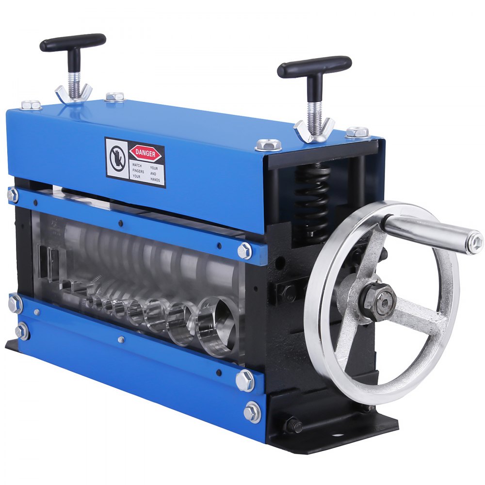 AMITOOLS Wire Stripping Machine DA 0.06 inch -1.5 inch,Manual Wire Stripping Machine 11 Channels 10 Cutting Blades,Wire Stripper Machine Manual Hand Cranked,for Stripping Scrap Copper Wire