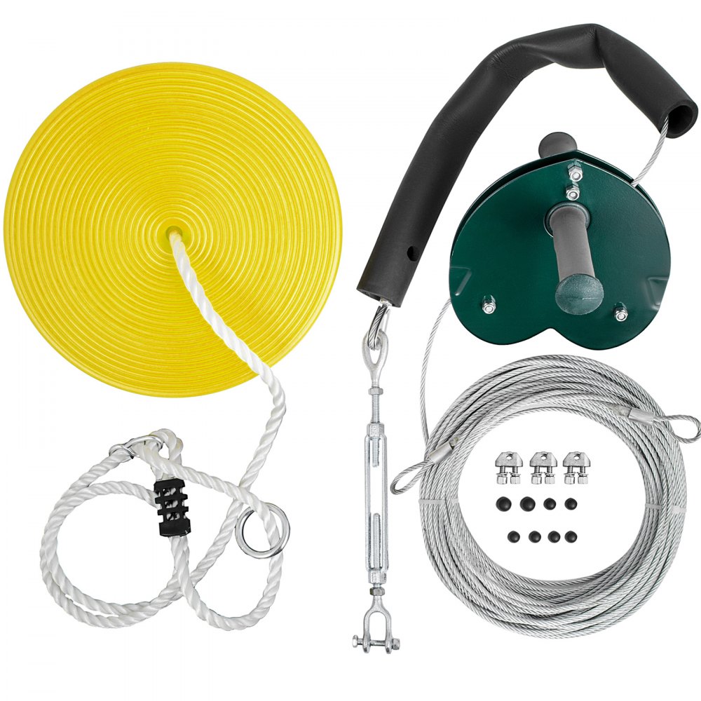 AMITOOLSSeated Zipline Kit - 80 feet - Outdoor Fun Toys