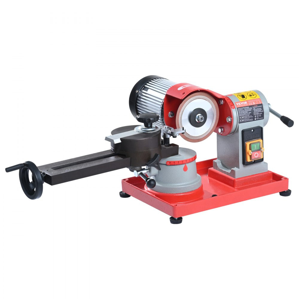 AMITOOLS Circular Saw Blade Sharpener, 370W 3600RPM Rotary Angle Mill Grinder, Saw Blade Grinding Sharpening Machine with 6 Saw Centerings, 5-inch Grinding Wheel for Carbide Tipped Saw Blades