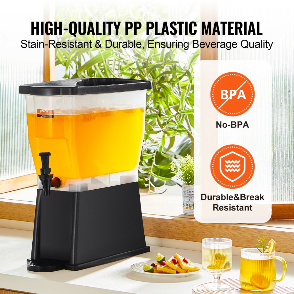 AMITOOLS Beverage Dispenser, 3 Gallon Drink Dispenser for Parties, Plastic Juice Dispenser with Stand Spigot Lid, Iced Tea Lemonade Juice Water Dispenser, for Restaurants, Hotels, Parties