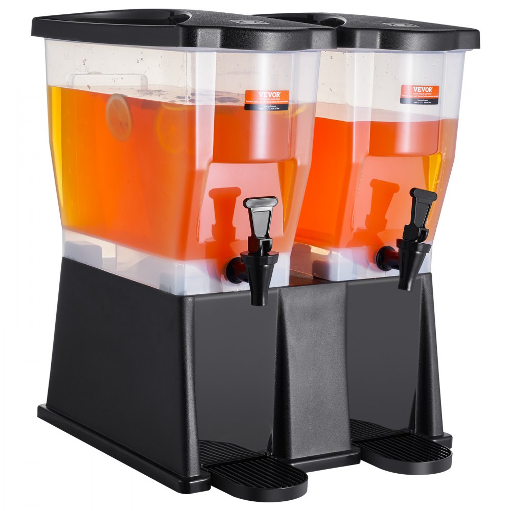 AMITOOLS Beverage Dispenser, 3 Gallon x 2 Drink Dispensers for Parties, Plastic Juice Dispenser with Stand Spigot Lid, Iced Tea Lemonade Juice Water Dispenser, for Restaurants, Hotels, Parties