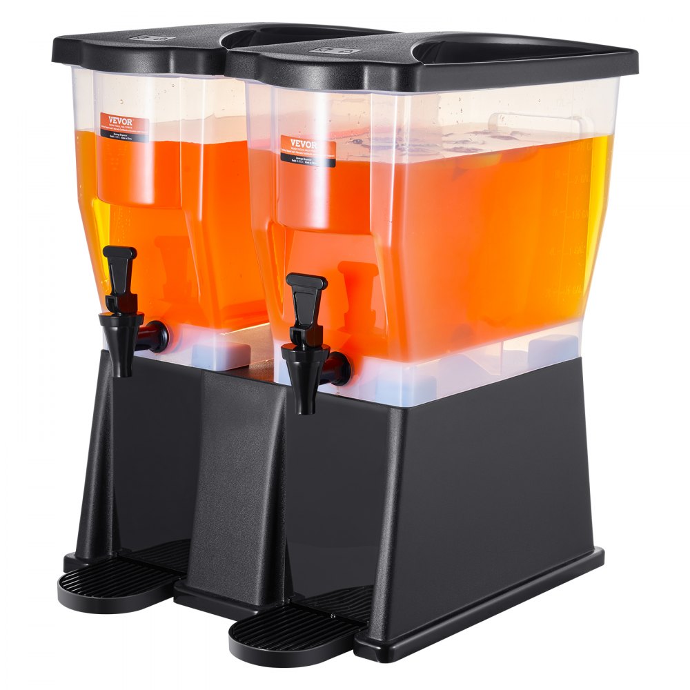 AMITOOLS Beverage Dispenser, 3 Gallon x 2 Drink Dispensers for Parties, Plastic Juice Dispenser with Stand Spigot Lid, Iced Tea Lemonade Juice Water Dispenser, for Restaurants, Hotels, Parties