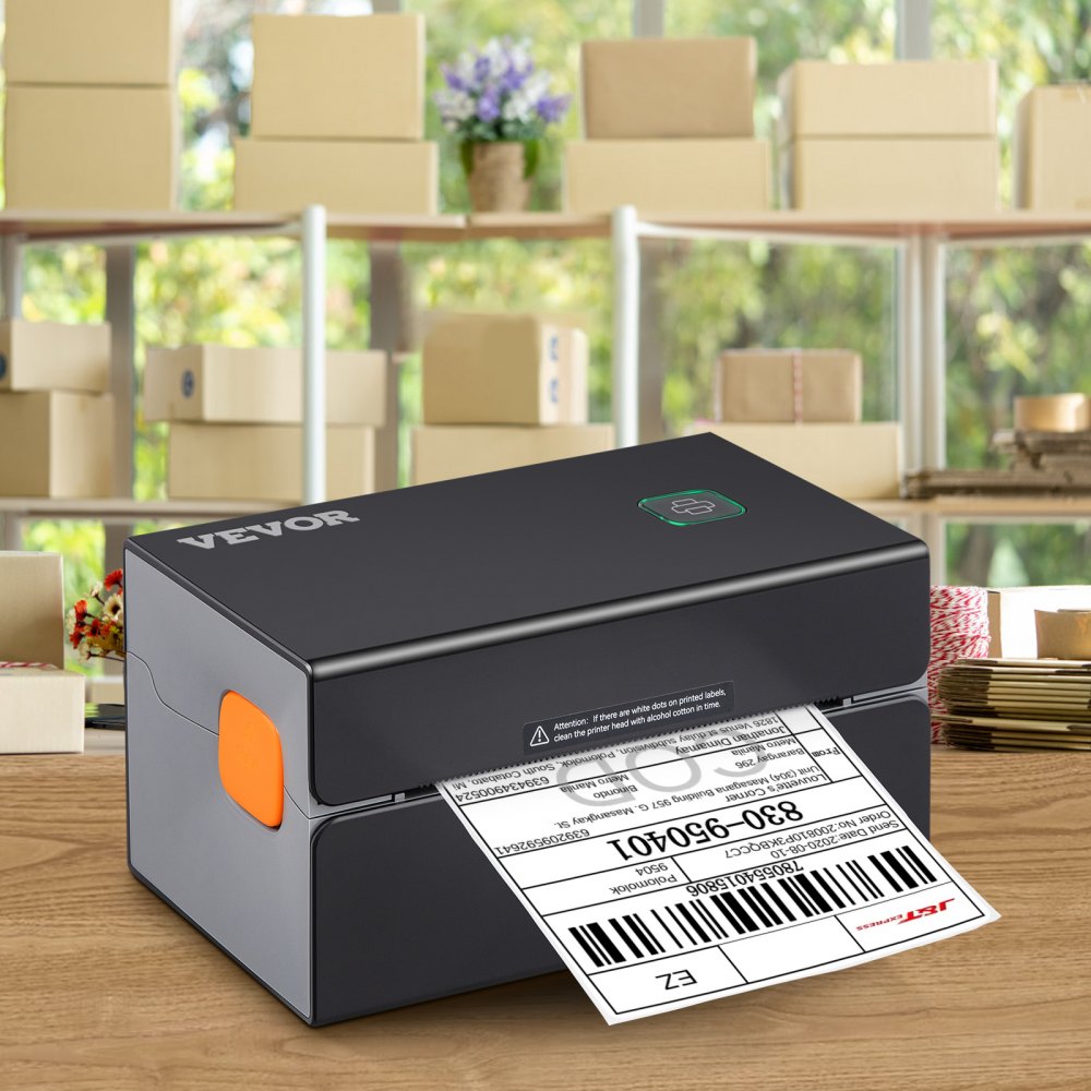 AMITOOLS 300DPI Bluetooth Thermal Label Printer w/Auto Recognition & Rohm Printer Head, Wireless Shipping Label Printer for 1.57