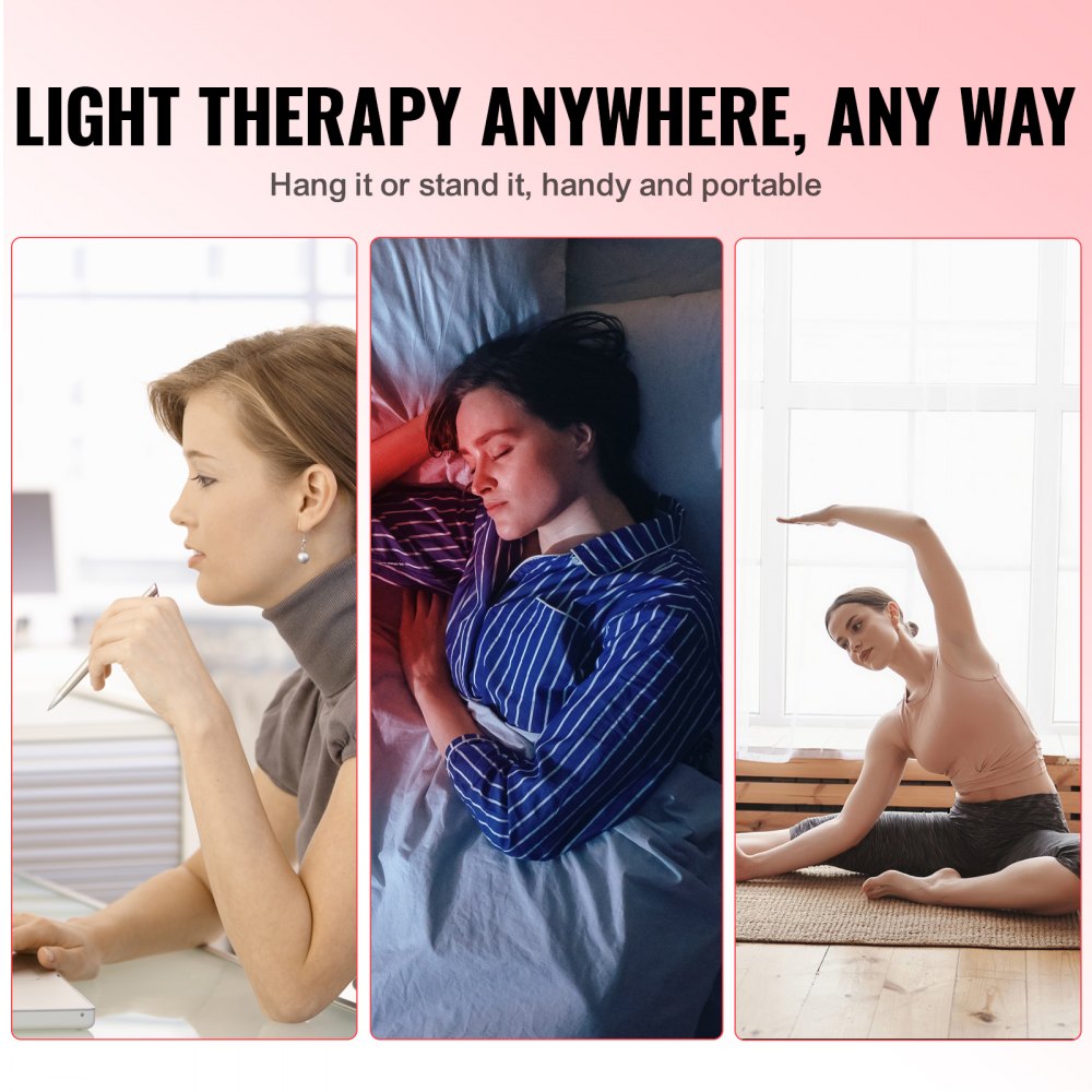 AMITOOLS Red Light Therapy for Body Face, 60 Dual-Chip LEDs, Red 660nm & Near Infrared 850nm Combo, High Power Red Light Therapy Panel for Recovery, Pain Relief, Wound Healing, Skin Health, 80W