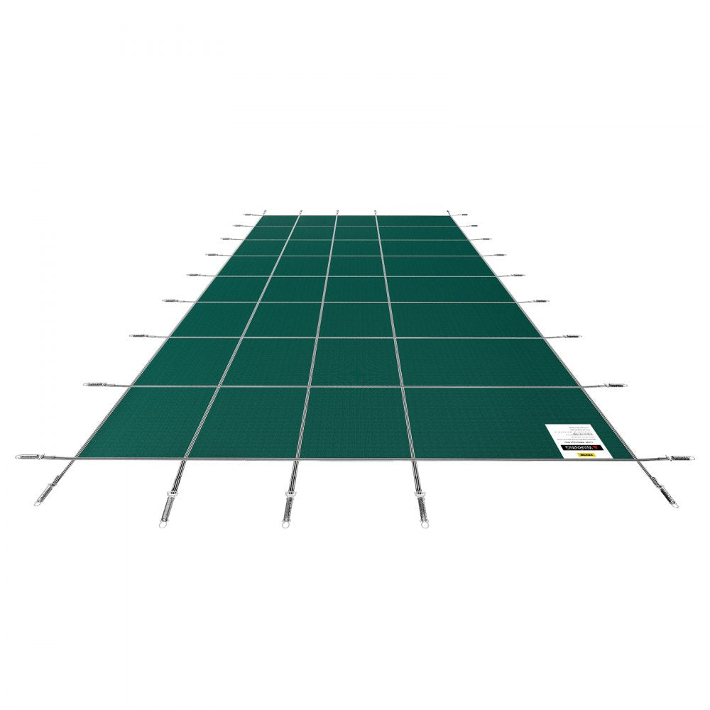 AMITOOLS Pool Safety Cover Fits 14x26ft Rectangle Inground Safety Pool Cover Green Mesh Solid Pool Safety Cover for Swimming Pool Winter Safety Cover