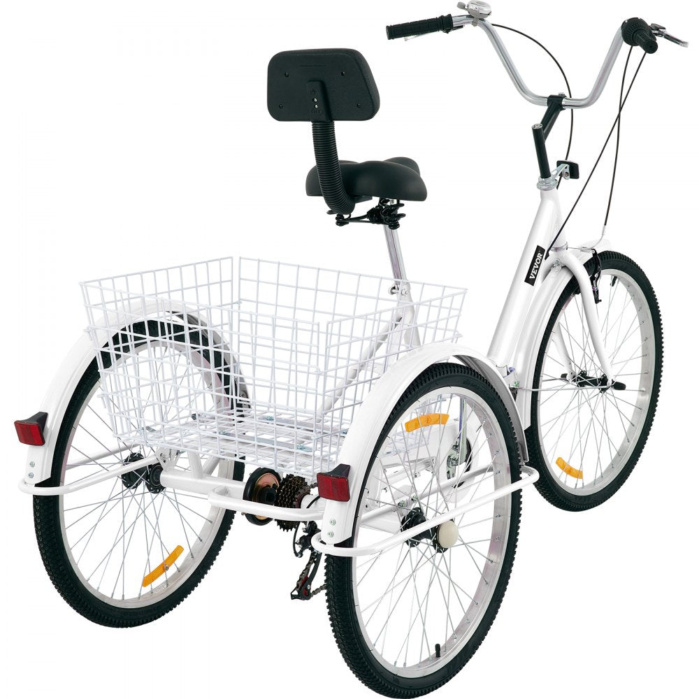 AMITOOLS Tricycle Adult 26’’ Wheels Adult Tricycle 7-Speed 3 Wheel Bikes For Adults Three Wheel Bike For Adults Adult Trike Adult Folding Tricycle Foldable Adult Tricycle 3 Wheel Bike Trike For Adults