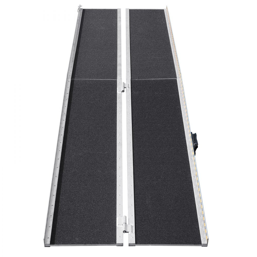 AMITOOLS Portable Wheelchair Ramp, 10 ft 800 lbs Capacity, Non-Slip Aluminum Folding Threshold Ramp, Foldable Mobility Scooter Ramp Wheel Chair Ramp, Handicap Ramp for Home Steps, Stairs, Doorways, Curbs