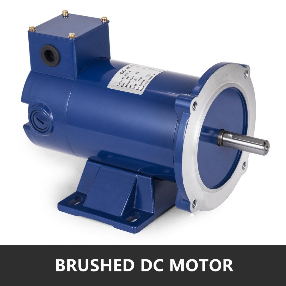 AMITOOLS DC Motor,Rated Speed 1750 RPM,1/2 HP 90V Electric Motor Permanent Magnet Motor