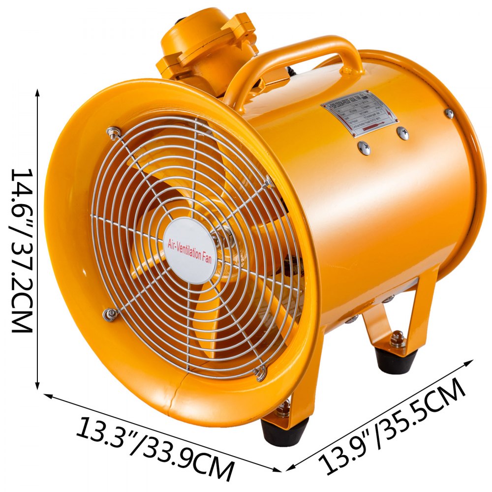 AMITOOLS Explosion Proof Fan 10 Inch(250mm) Utility Blower 350W Explosion Proof Ventilator 110V 60HZ Speed 3450 RPM for Extraction and Ventilation in Potentially Explosive Environments