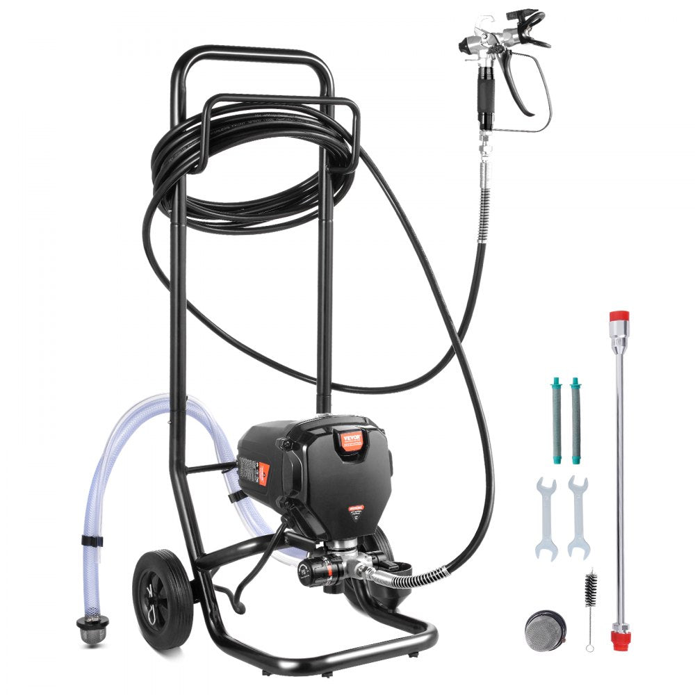 AMITOOLS 750W Stand Airless Paint Sprayer, 3000PSI High Efficiency Electric Airless Sprayer With Cart, Paint Sprayers for Home Interior and Exterior Furniture and Fences, Fine And Even Painting Effect