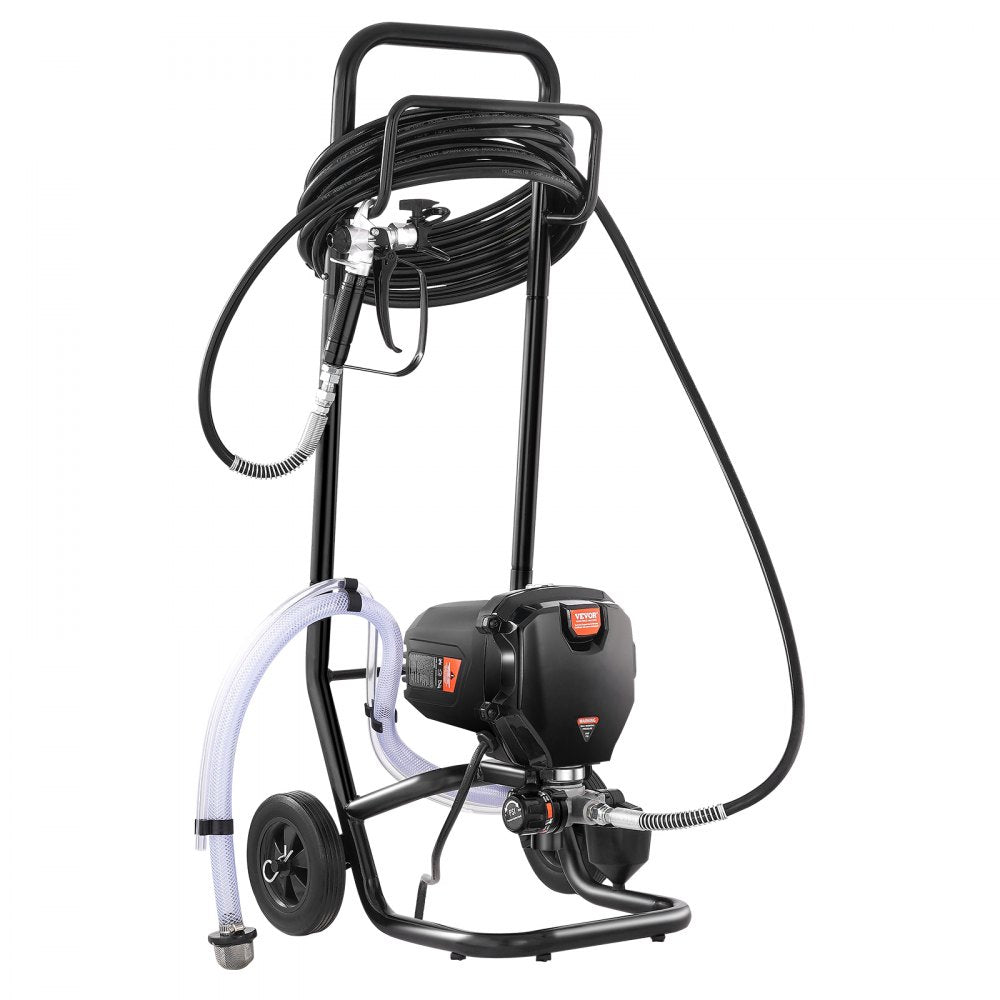 AMITOOLS 750W Stand Airless Paint Sprayer, 3000PSI High Efficiency Electric Airless Sprayer With Cart, Paint Sprayers for Home Interior and Exterior Furniture and Fences, Fine And Even Painting Effect