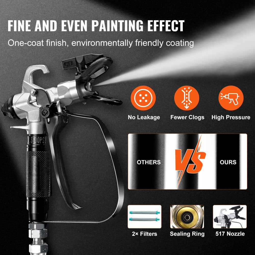 AMITOOLS 950W Stand Airless Paint Sprayer, 3000PSI High Efficiency Electric Airless Sprayer, Handheld Paint Sprayers for Home Interior and Exterior Furniture and Fences, Fine And Even Painting Effect