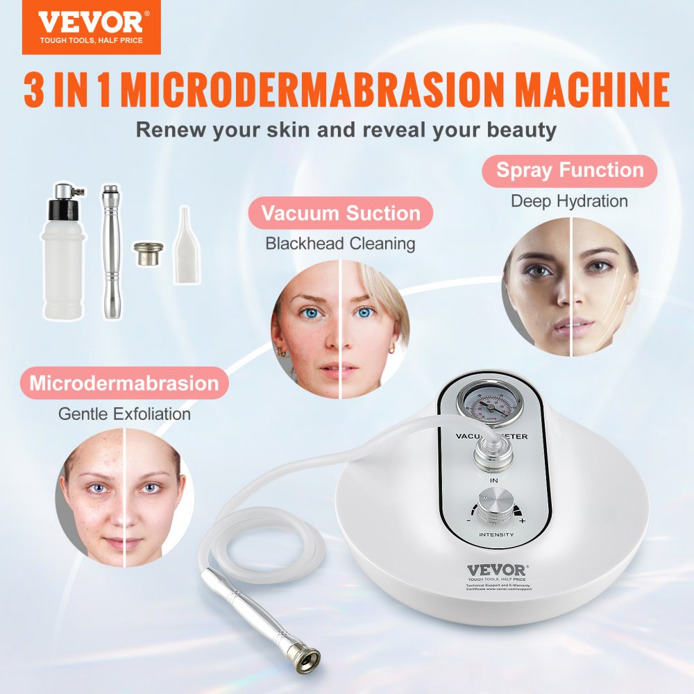 AMITOOLS Diamond Microdermabrasion Machine 3 in 1 Facial Beauty Equipment for Salon