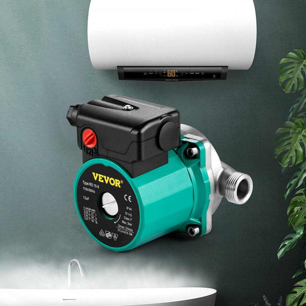 AMITOOLS Hot Water Recirculating Pump, 93W 110V Water Circulator Pump, Automatic Start Circulating Pump NPT 3/4