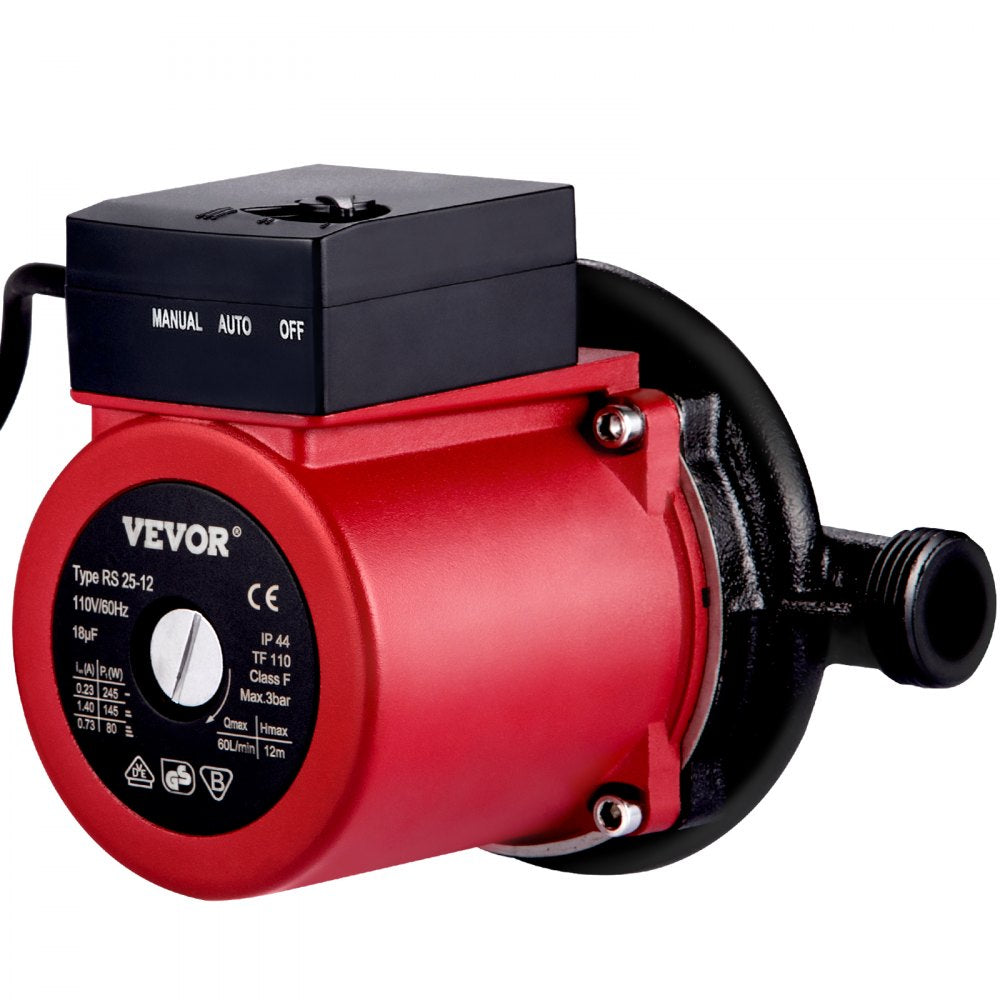 AMITOOLS Hot Water Recirculating Pump, 245W 110V Water Circulator Pump, Automatic Start Circulating Pump NPT 3/4