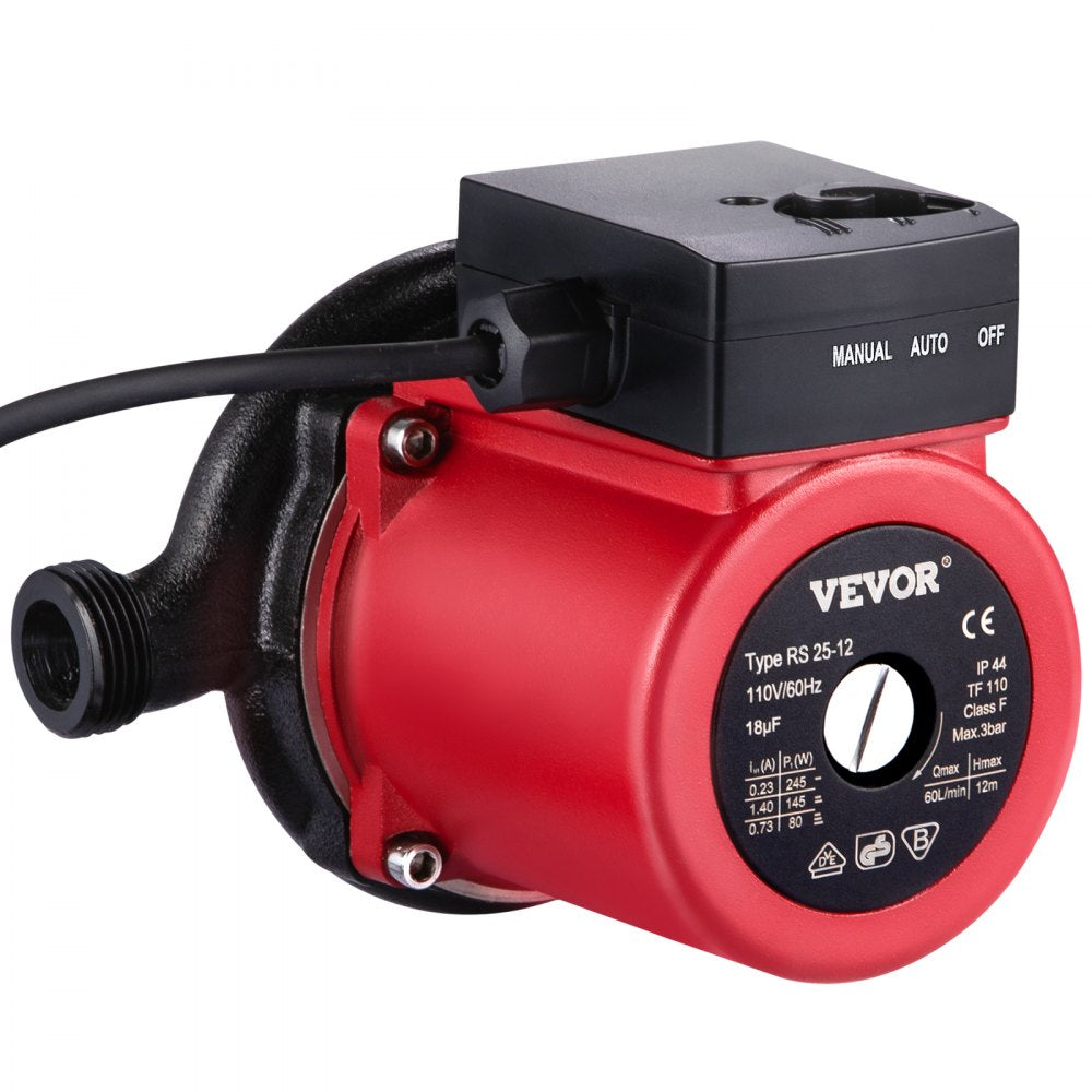 AMITOOLS Hot Water Recirculating Pump, 245W 110V Water Circulator Pump, Automatic Start Circulating Pump NPT 3/4