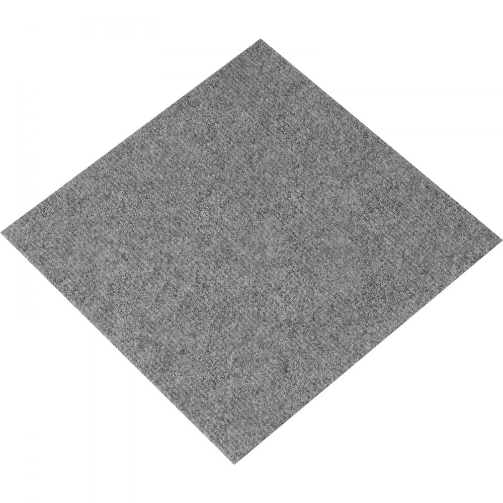 AMITOOLS Carpet Tiles Peel and Stick, 12” x 12” Squares Self Adhesive Carpet Floor Tile, Soft Padded Carpet Tiles, Easy Install DIY for Bedroom Living Room Indoor Outdoor (12 Tiles, Light Gray)